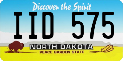ND license plate IID575