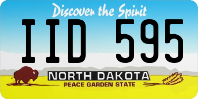 ND license plate IID595