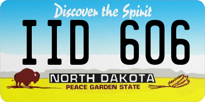 ND license plate IID606
