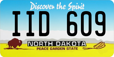 ND license plate IID609