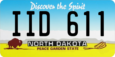 ND license plate IID611