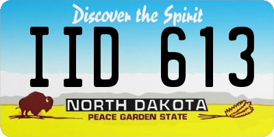 ND license plate IID613
