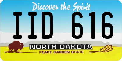 ND license plate IID616