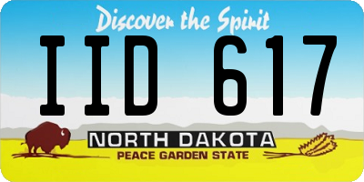 ND license plate IID617
