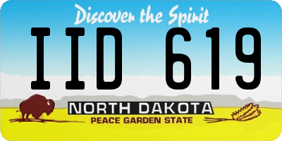ND license plate IID619