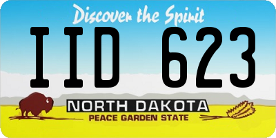 ND license plate IID623