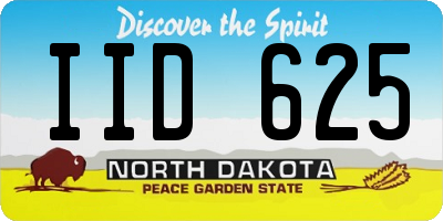 ND license plate IID625