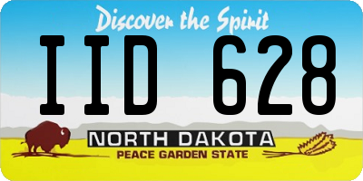 ND license plate IID628