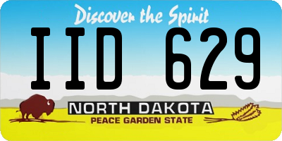 ND license plate IID629