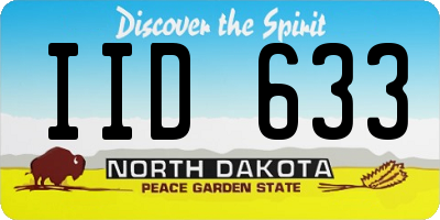 ND license plate IID633