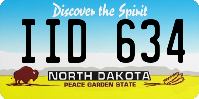 ND license plate IID634