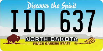ND license plate IID637
