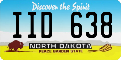 ND license plate IID638