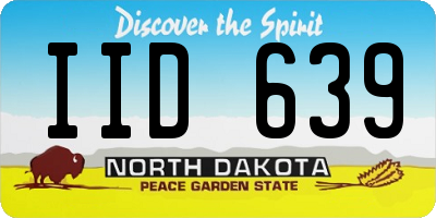 ND license plate IID639