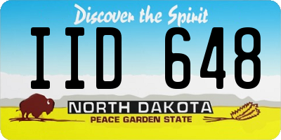 ND license plate IID648