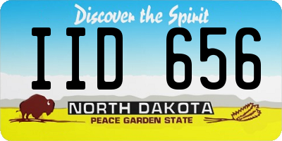 ND license plate IID656