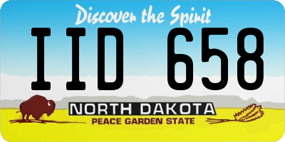 ND license plate IID658