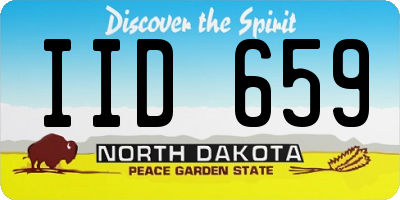 ND license plate IID659