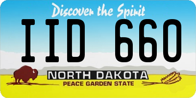 ND license plate IID660