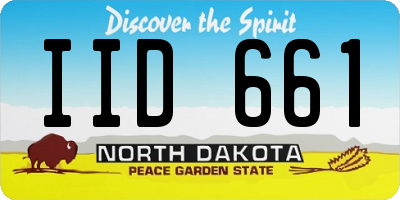 ND license plate IID661