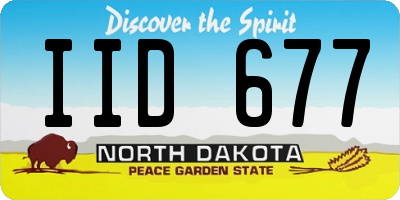 ND license plate IID677