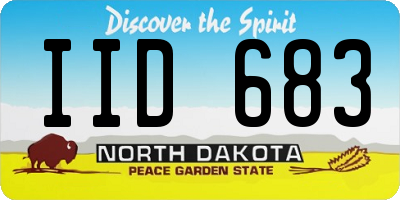 ND license plate IID683
