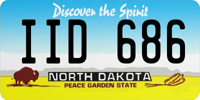 ND license plate IID686