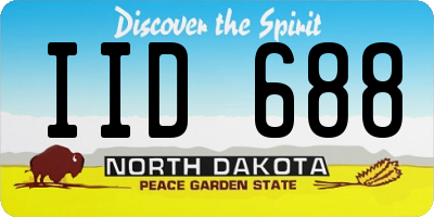 ND license plate IID688