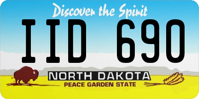 ND license plate IID690