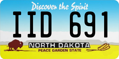 ND license plate IID691