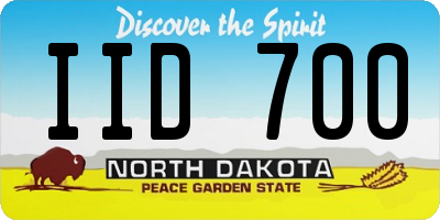 ND license plate IID700