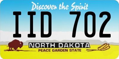 ND license plate IID702