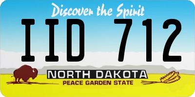 ND license plate IID712