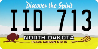 ND license plate IID713