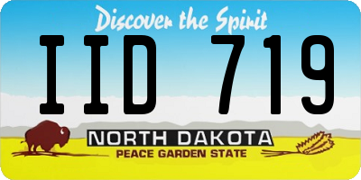 ND license plate IID719