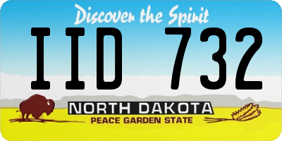 ND license plate IID732