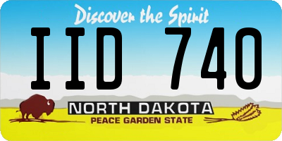 ND license plate IID740
