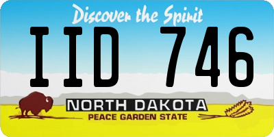 ND license plate IID746