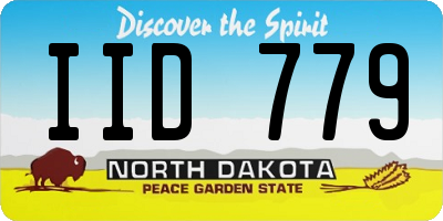 ND license plate IID779