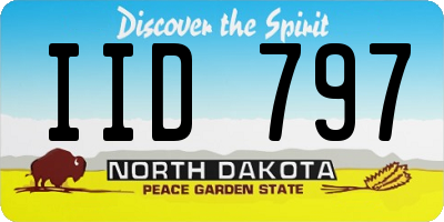 ND license plate IID797