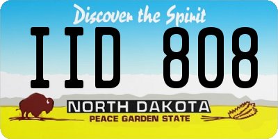 ND license plate IID808