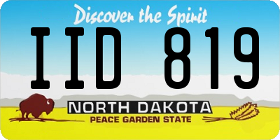 ND license plate IID819