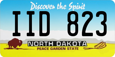 ND license plate IID823