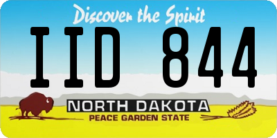 ND license plate IID844