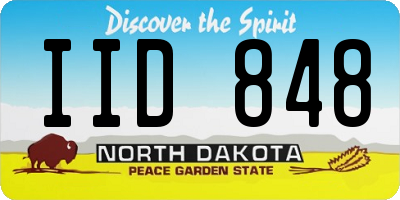 ND license plate IID848