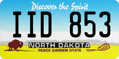 ND license plate IID853