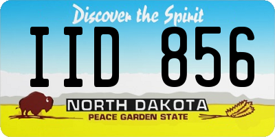 ND license plate IID856