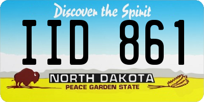 ND license plate IID861