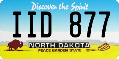 ND license plate IID877