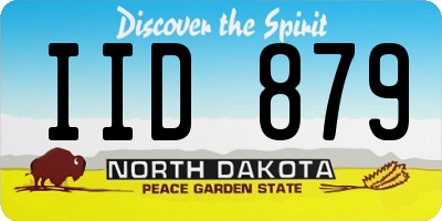 ND license plate IID879